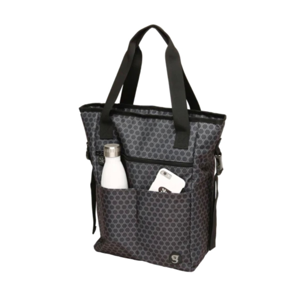 Geckobrands convertible tote & backpack black and grey like new